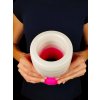 hollow plug tunnel 10x10 cm white pink top side