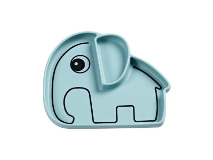 Silikonový talíř stick and stay Elphee - modrý