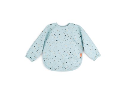 Bryndáček s rukávem Happy dots - modrý