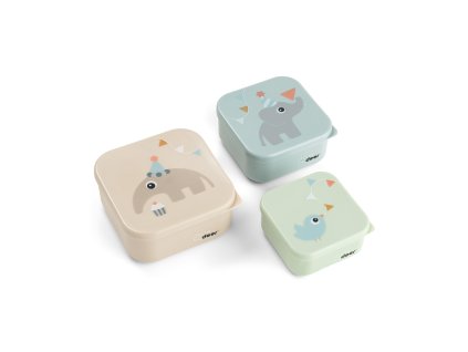 Svačinové boxy Celebration 3ks - pískové