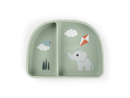 Stick and stay silikonová miska Playground - zelená