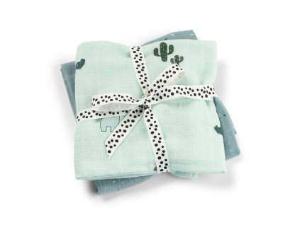 Mušelínové plenky Lalee 2ks - modré