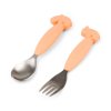 Easy grip set lžíce a vidličky Deer friends - korálová