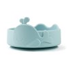 Silicone Stick&Stay miska & baby lžička Wally - modrá