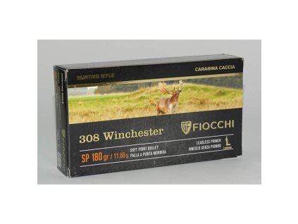 FIOCCHI AMMUNITION 308 WINCHESTER 180GR SP