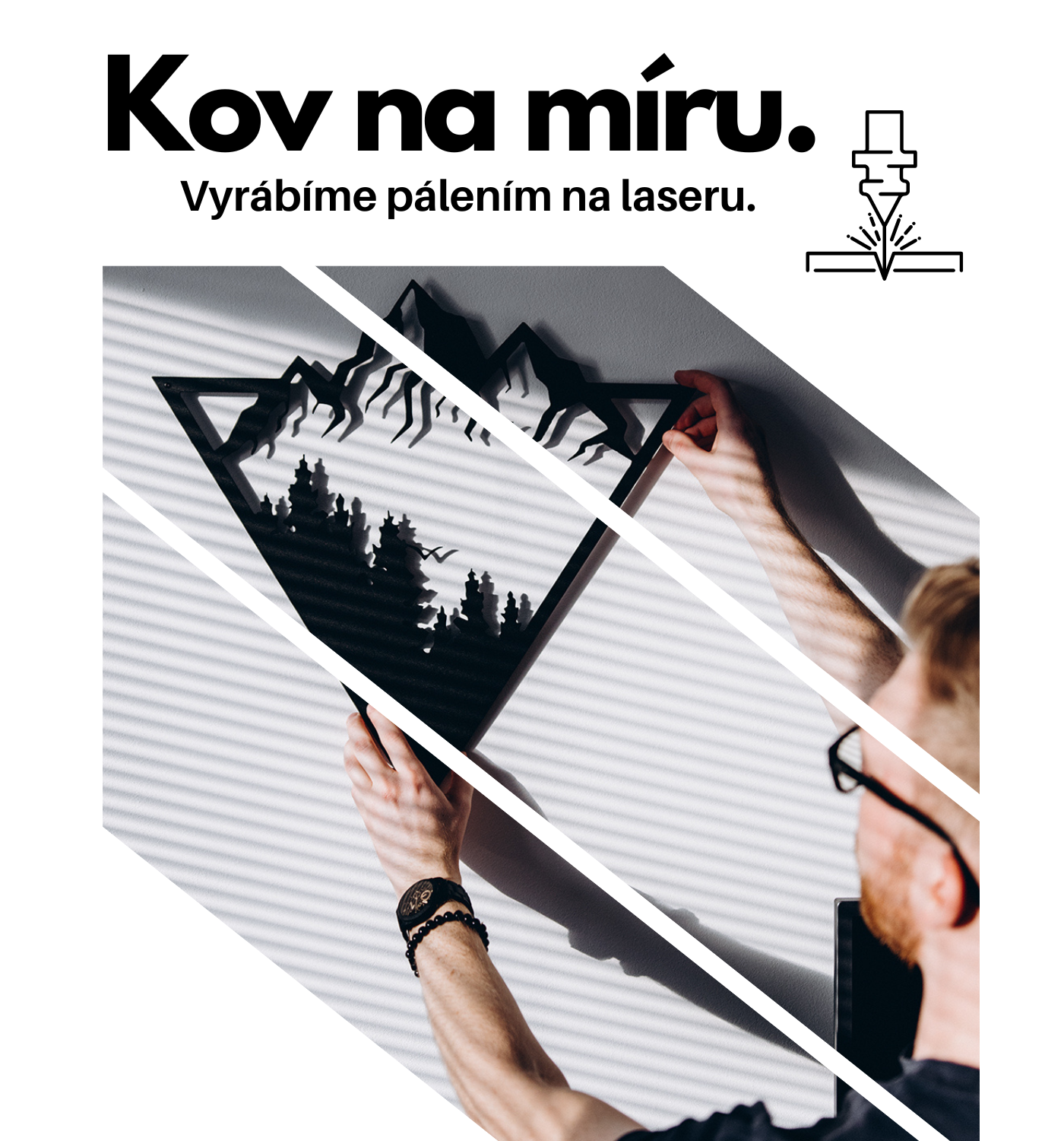 Kov na míru, kovová dekorace hory