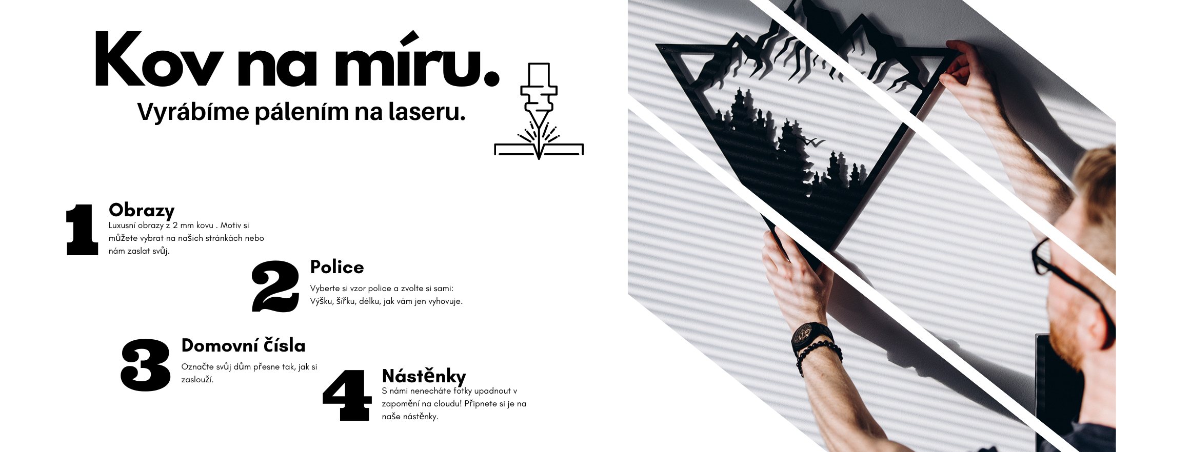 Kov na míru, kovová dekorace hory