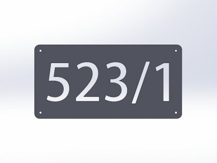 Domovní číslo - tabulka lakovaná TAB001 - vhodné pro max 5 znaků