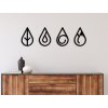 Set nástěnných kovových obrazů Čtyři živly Drops