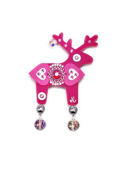 Fuchsiová jelení brož