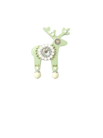 Světle zelená mini brož