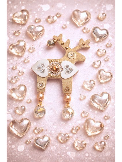 Zlatá jelení brož