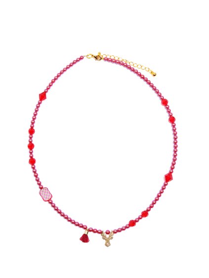 Jelení minimalistický náhrdelník GLADYS s perličkami