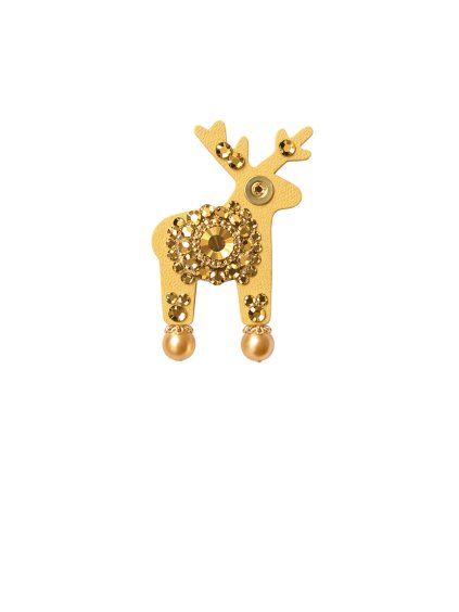 Tmavě žlutá mini brož