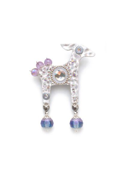 Brož laně v měňavé kožence