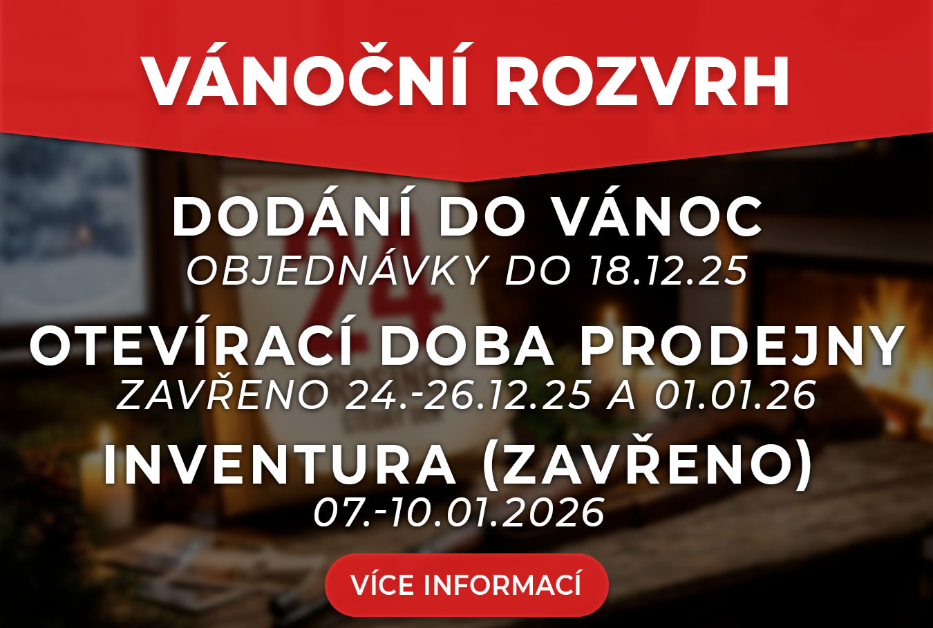 Vánoční rozvrh | Defendia.cz