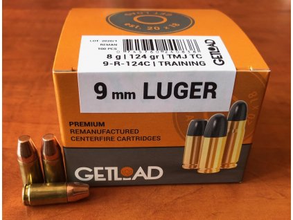 Střelivo Getload 9 mm Luger (9x19) TMJ TC 124gr