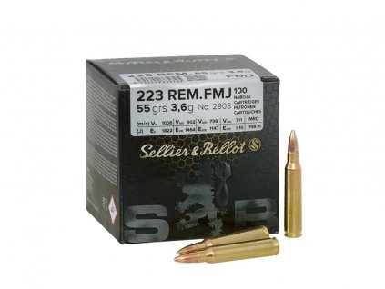 Střelivo S&B .223 REM FMJ (55gr) CIP, sypané