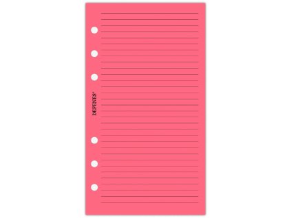 DEFENES Linkovaný papír A6, neonově růžový, 40 listů