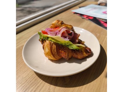 Croissant se šunkou a sýrem 4 kusů