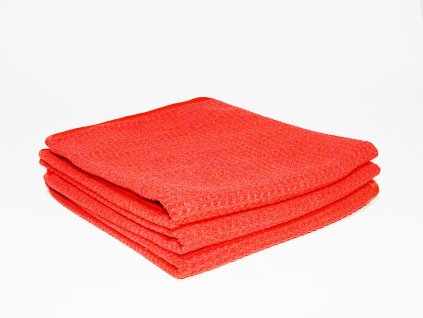 Mikrovlákno na autoskla a okna - WINDOW AND GLASS WAFFLE MICROFIBRE RED (Balení - výhodnější 3 kusy)