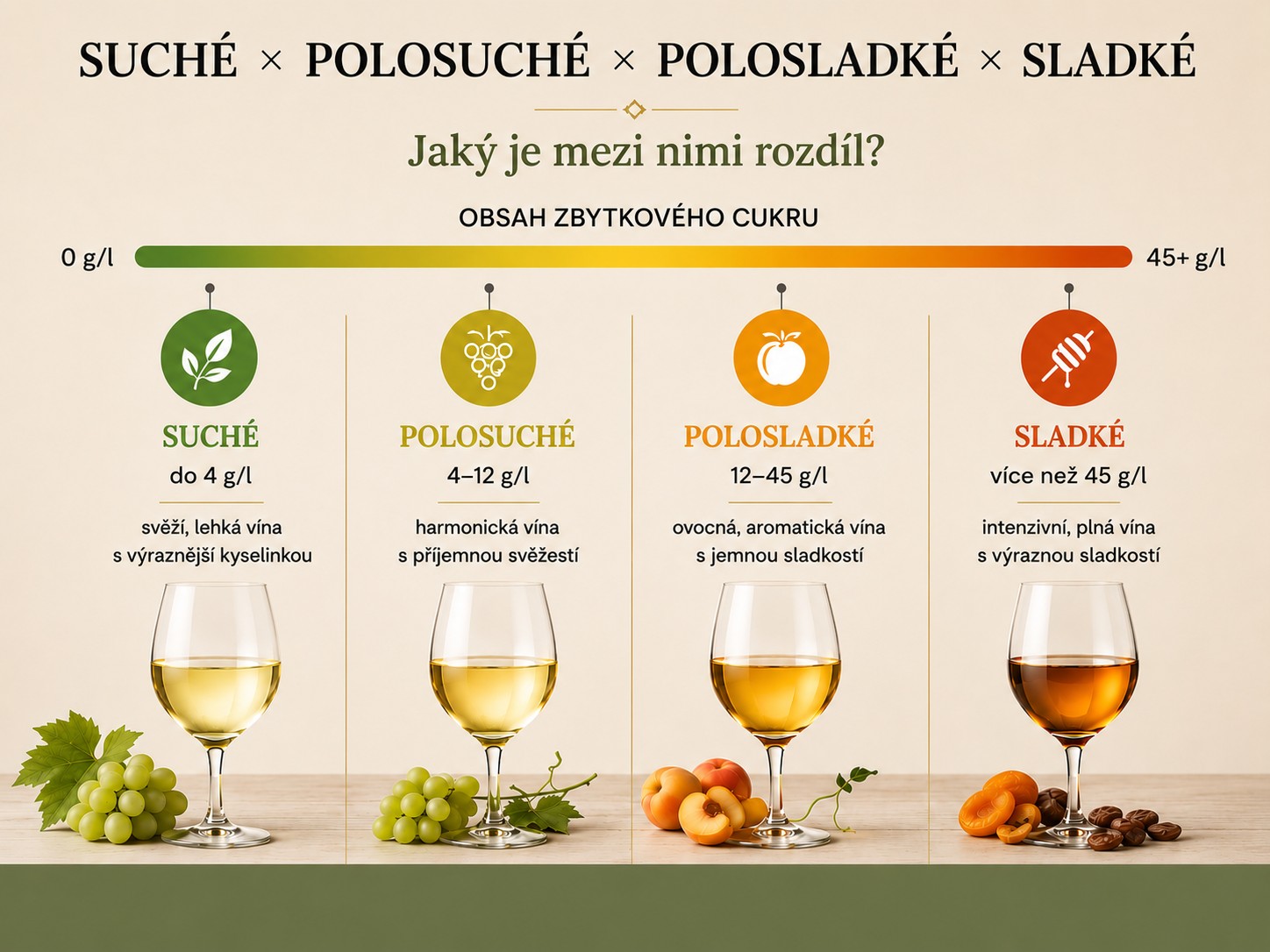 Suché, polosuché nebo sladké víno? Jaký je mezi nimi rozdíl a které vybrat?