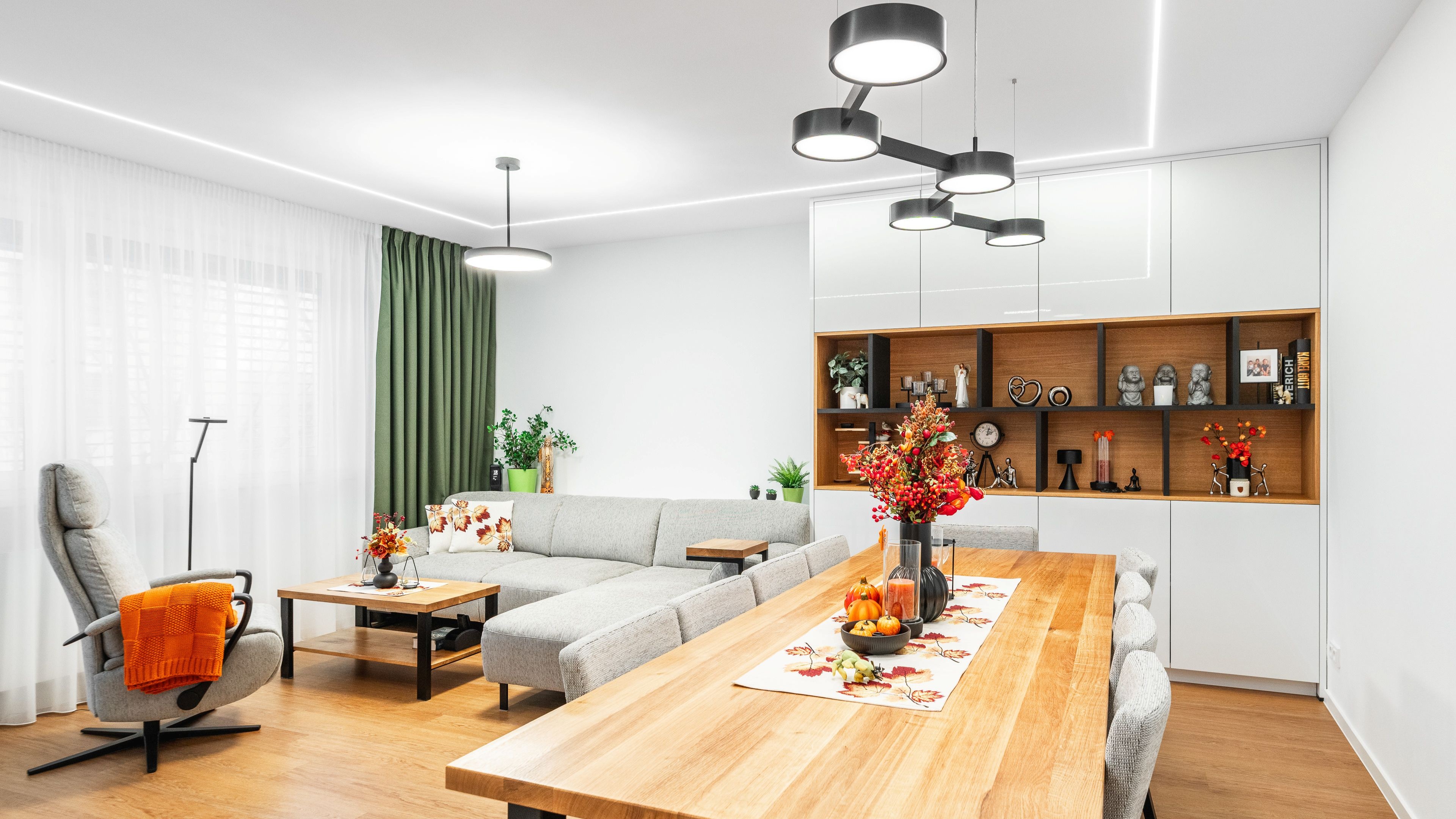 Realizace interiéru bytu Brno Žabovřesky - realizace jídelny a obýváku