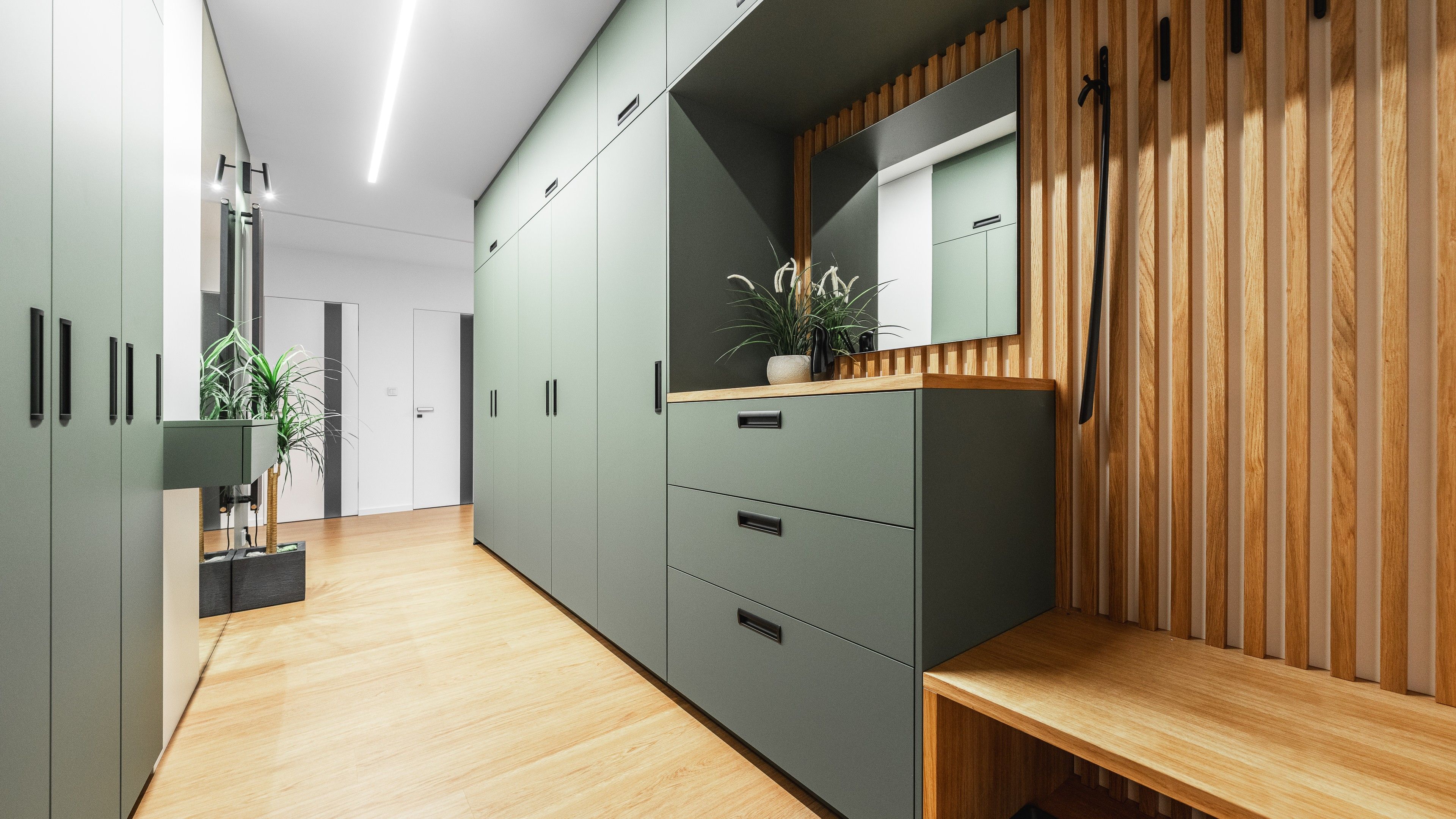 Realizace interiéru bytu Brno Žabovřesky - předsíň