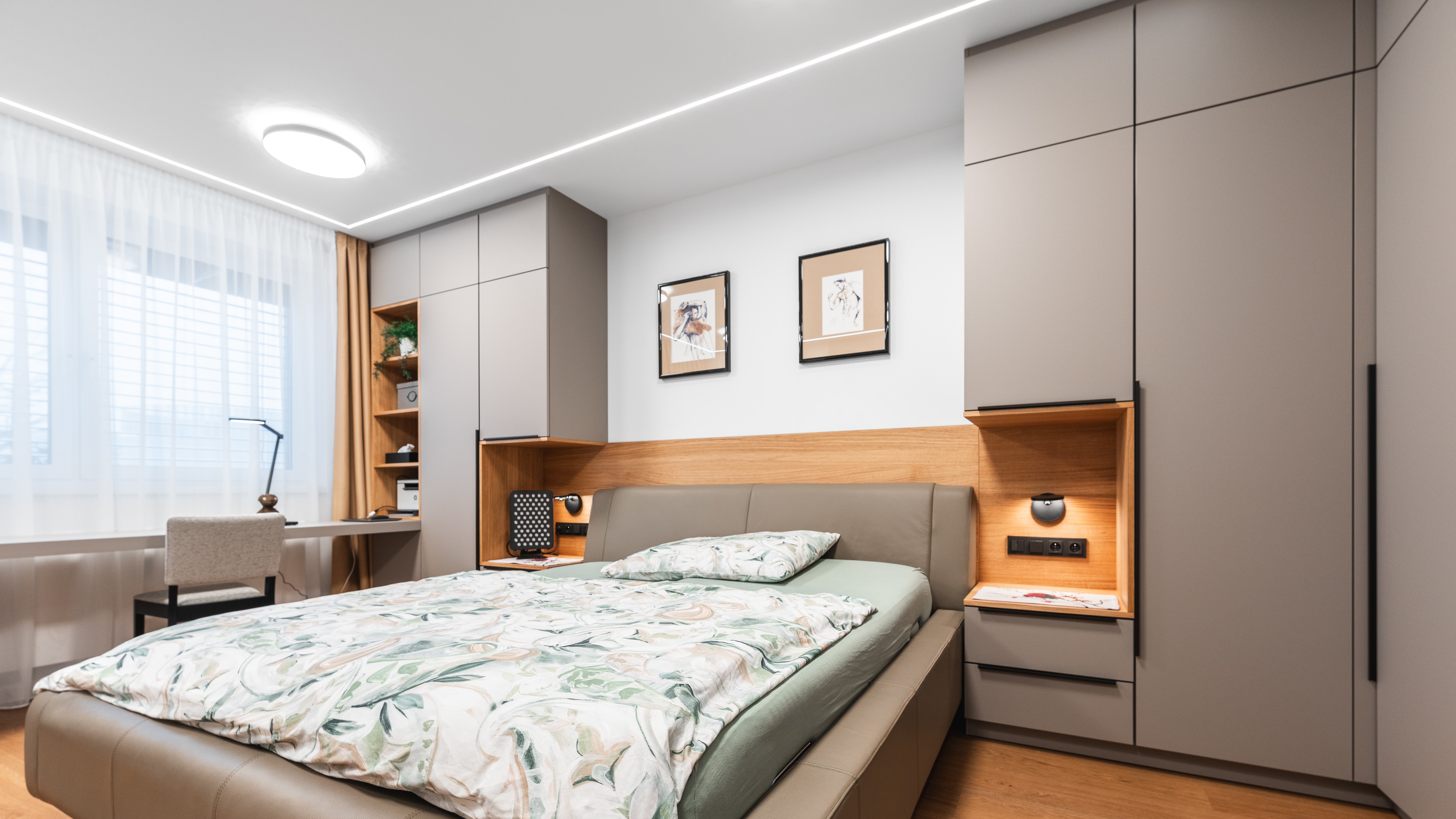 Interiér bytu Brno Žabovřesky - realizace ložnice