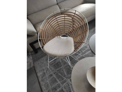 křeslo Kartell - ratanové/bílé