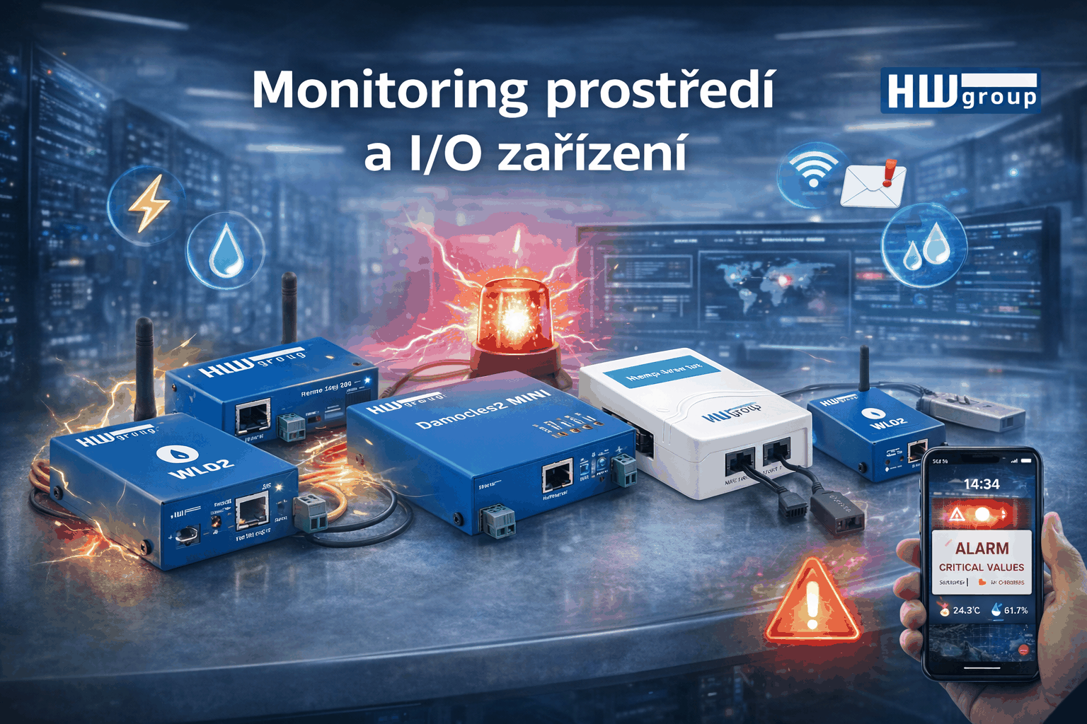 Monitoring prostředí a I/O zařízení