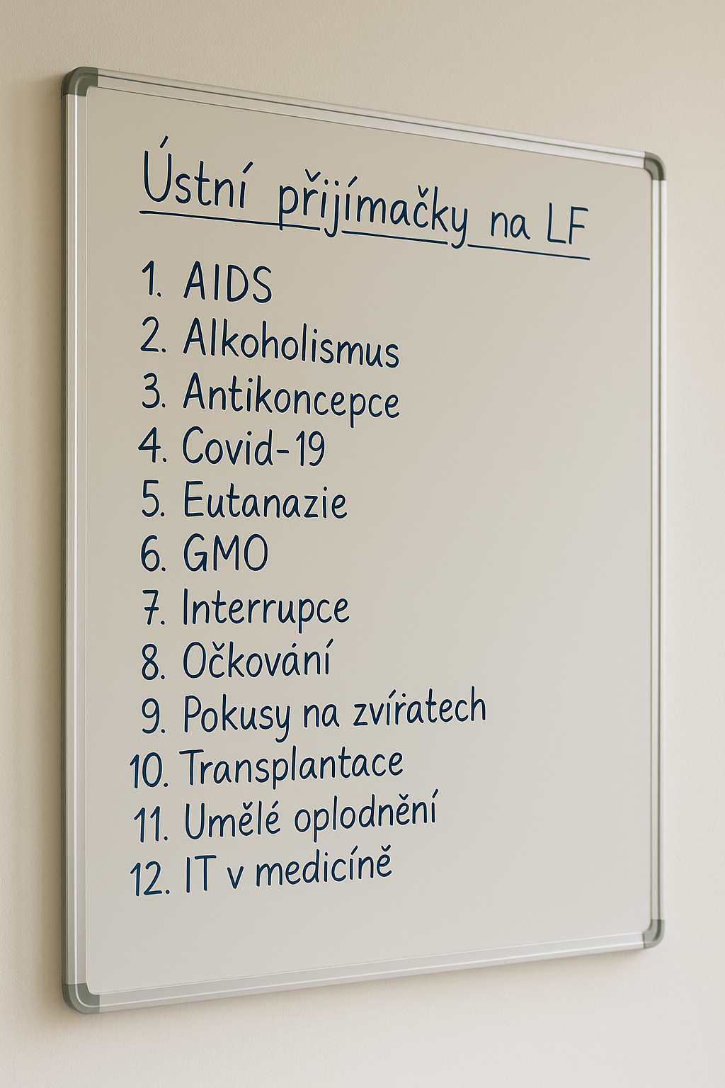 Ústní přijímačky – témata