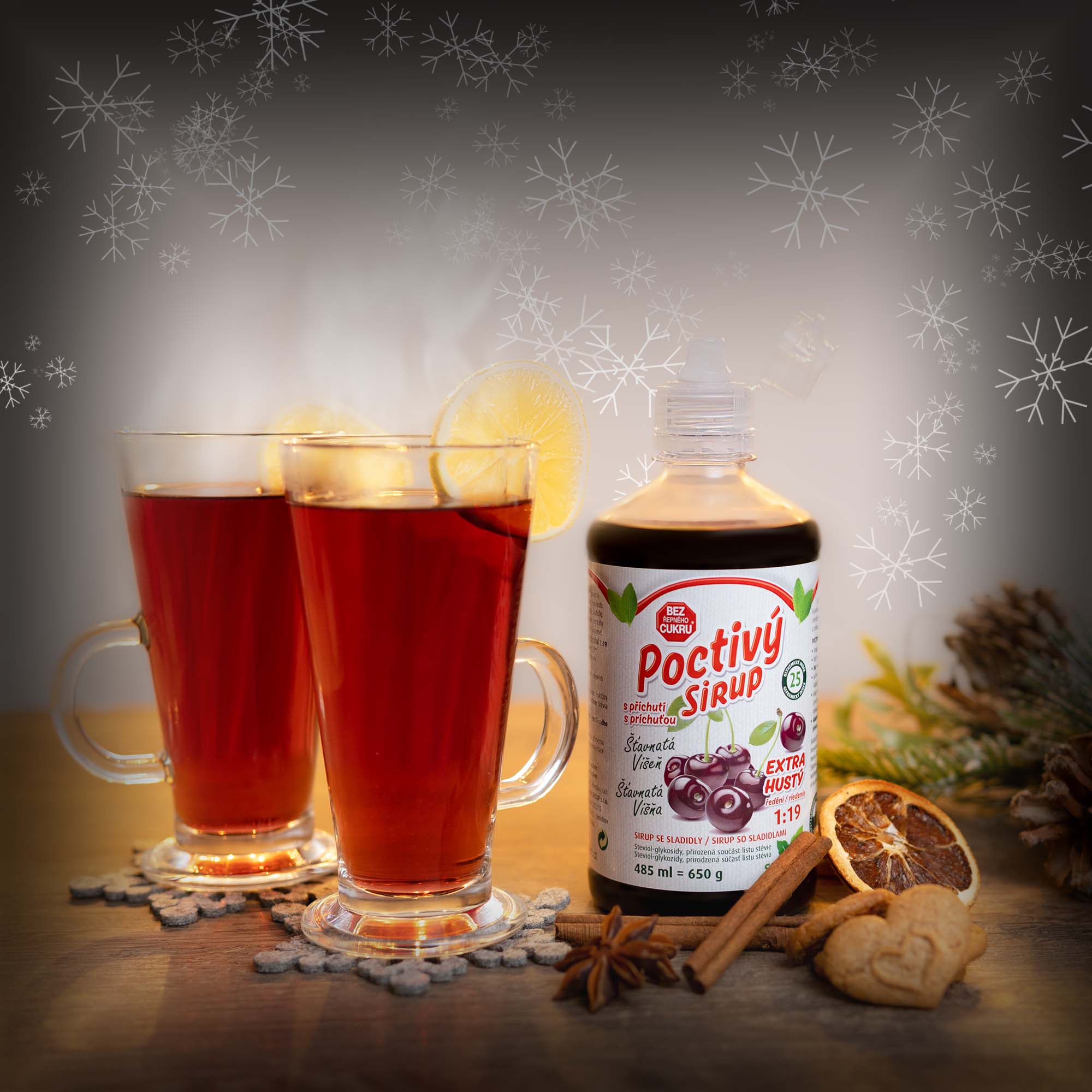 Horký nápoj z Poctivých sirupů