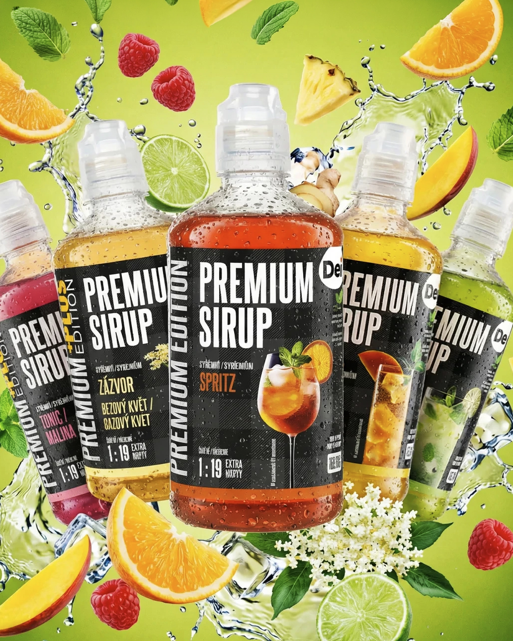 Dei premium sirupy