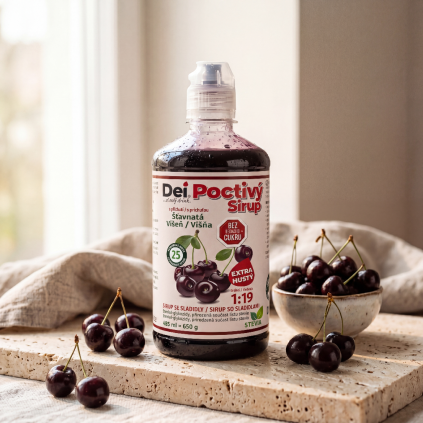 Sirup s příchutí Šťavnatá Višeň