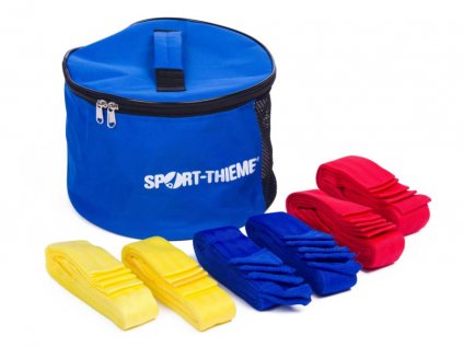 Sport-Thieme Pásy na tímové označenie Farba: 3 farby SET 110cm (žltá. modrá, červená)