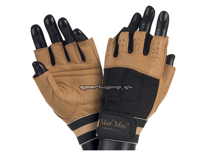 Mad Max Rukavice Clasic MFG-248 hnedé