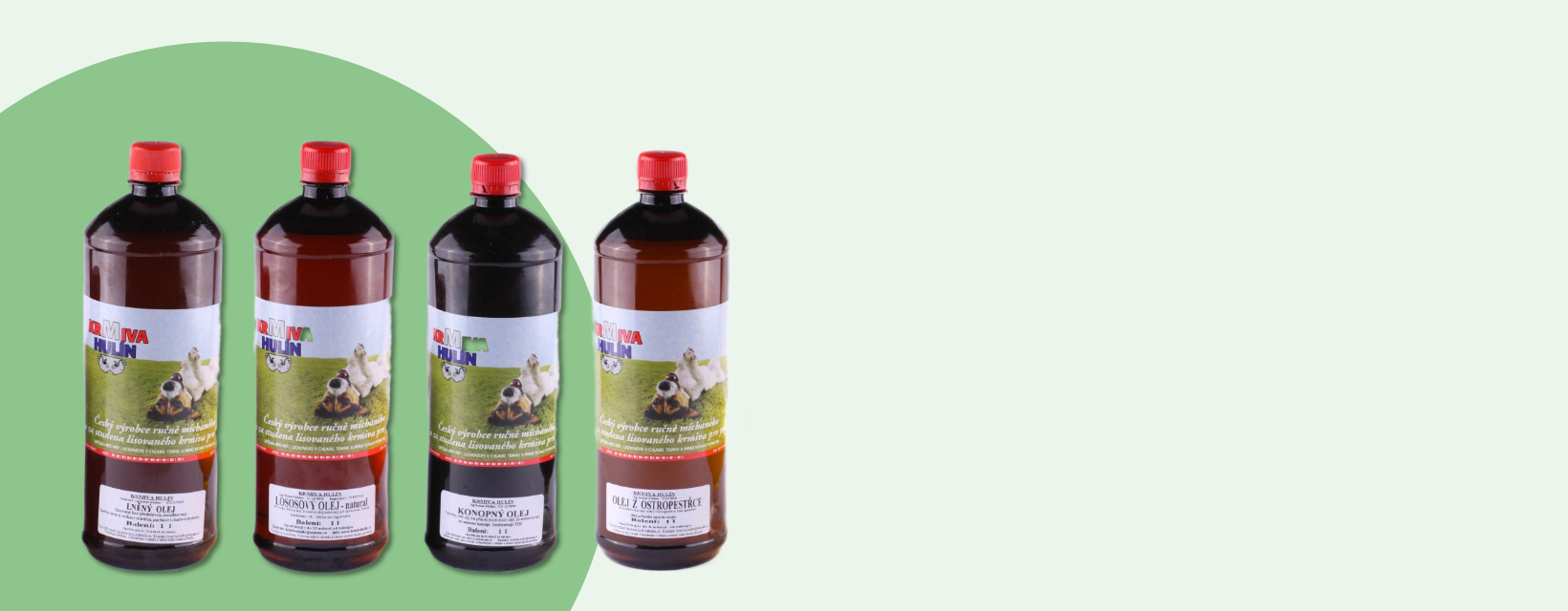 Oleje k BARF krmivům