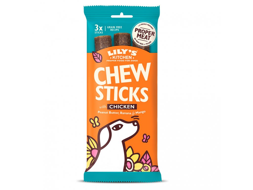 Lilys Kitchen Chew Sticks with chicken 120 g pamlsek pro psy