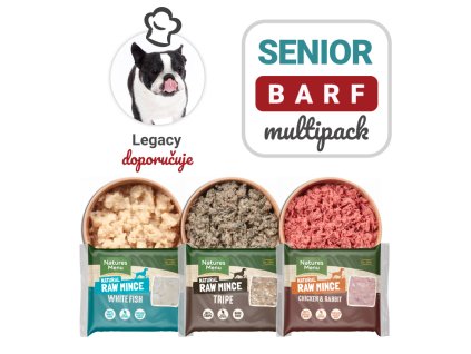 legacy senior barf multipack 12x400g barf krmivo maso pro starsi psy