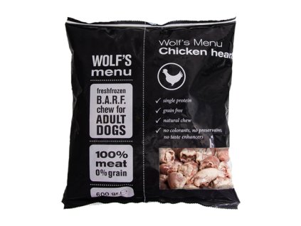 wolfs menu kuřecí srdíčka 600 g
