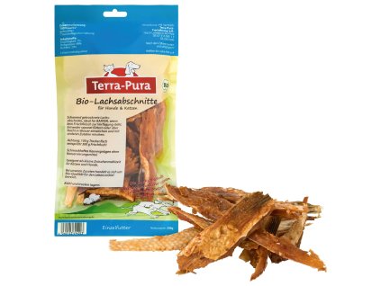 terra pura organicke platky lososa pamlsek pro psy velky