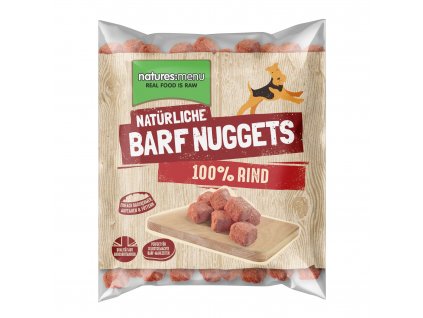 Natures Menu 100 pct raw barf mrazene maso nugety hovezi 1 kg