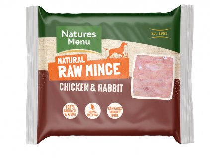 RAB Natures Menu Home Prepare BARF mleté kuřecí a králičí přední strana