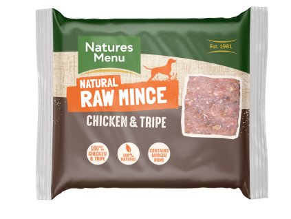 CKT Natures Menu Home Prepare BARF mleté kuřecí a dršťky přední strana
