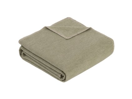 bio bavlnena deka evora se strukturovanym vzorem zelena 140 200cm