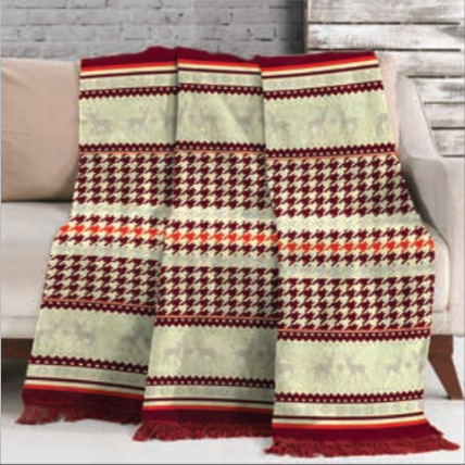 Vánoční deka Home Red - bavlna
