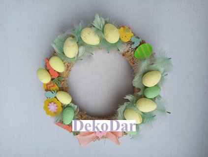 Velikonoční věnec 22 cm - skladem 1 ks