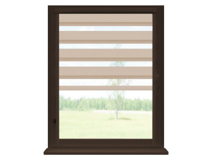 24 12 RENA Wizualizacje rolet NOC DZIEN kolory gładkie w kasecie KOREA brąz ecru