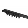 Stropní kolejnice z PVC dvouřadá černá